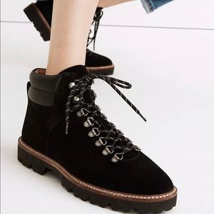 Madewell Enzo The Citywalk Lugsole Hiker Boots in Leather